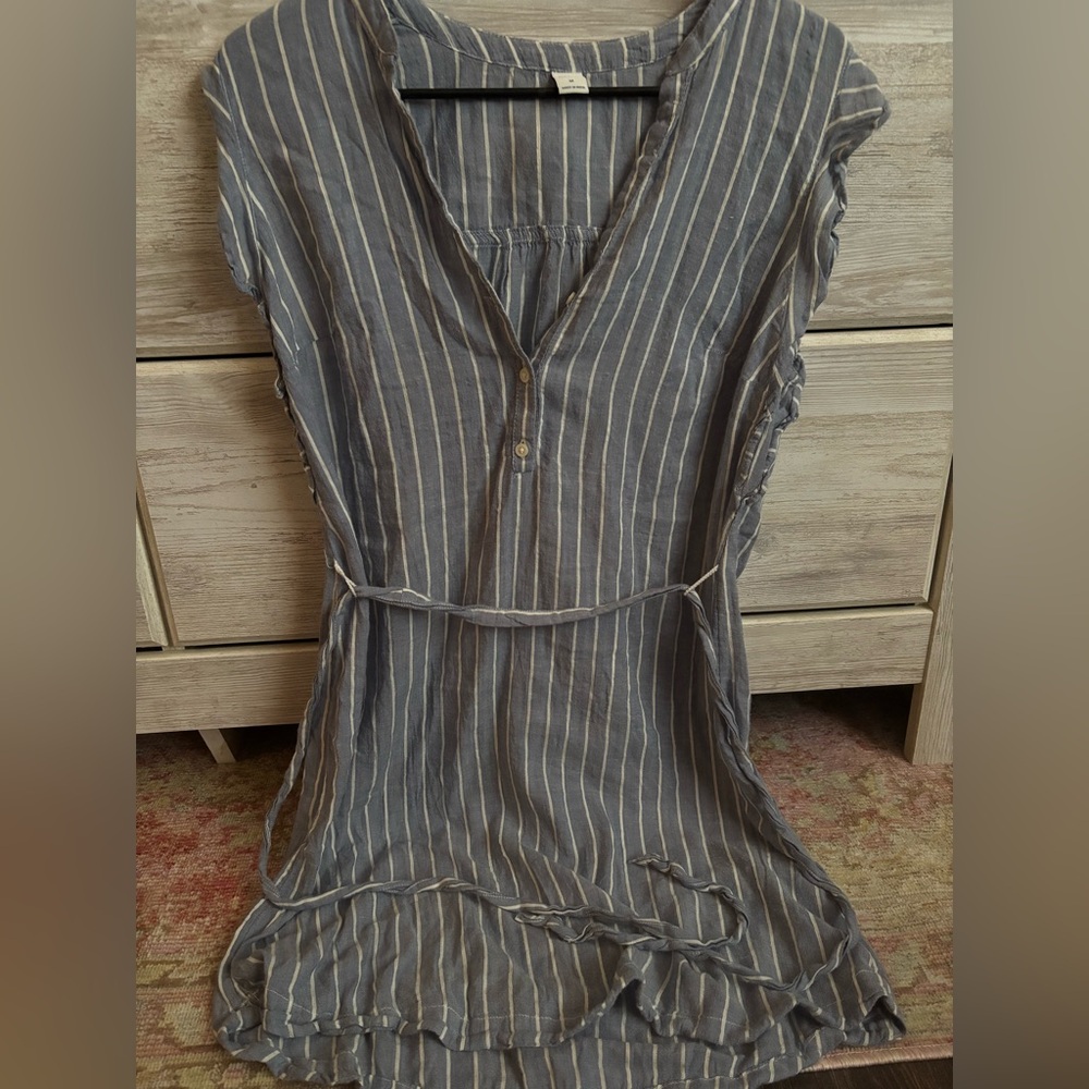 Blue And White Striped Dress